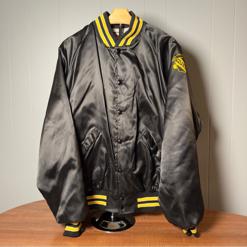 Vintage Pla-Jac by Dunbrooke Satin Bomber Jacket